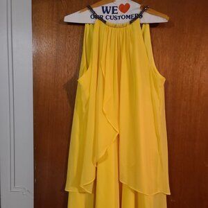 SLNY Pale Yellow Party Dress Size 12